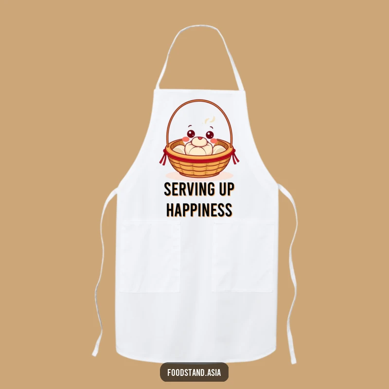 Funny Dim Sum Apron: Cheerful Steaming Bun Chef Gift for Kitchen Fun