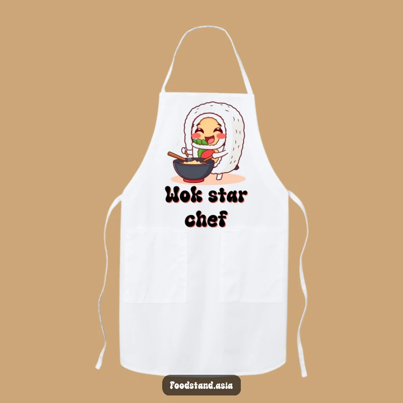 Funny Sushi Roll Wok Apron: Chef's Secret Weapon for Delicious Fun