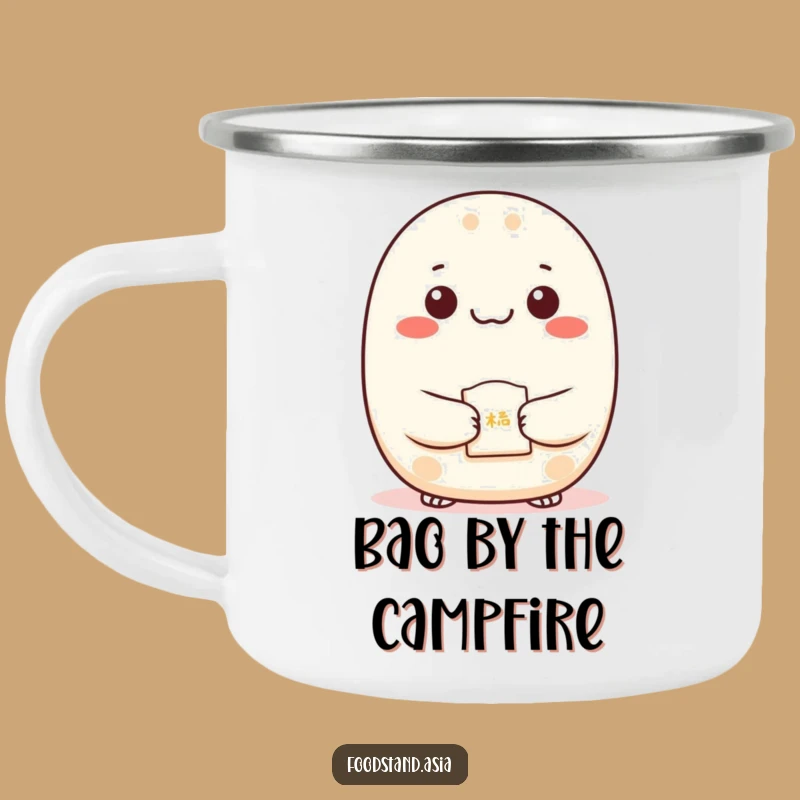 Funny Bao Camping Mug: Content Cookie Outdoor Gift for Good Luck