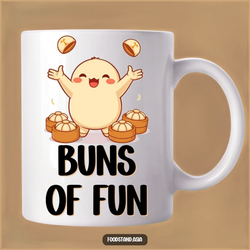 Funny Dumpling Juggling Mug: Steamed Bun Fun - Perfect Gift for Foodies