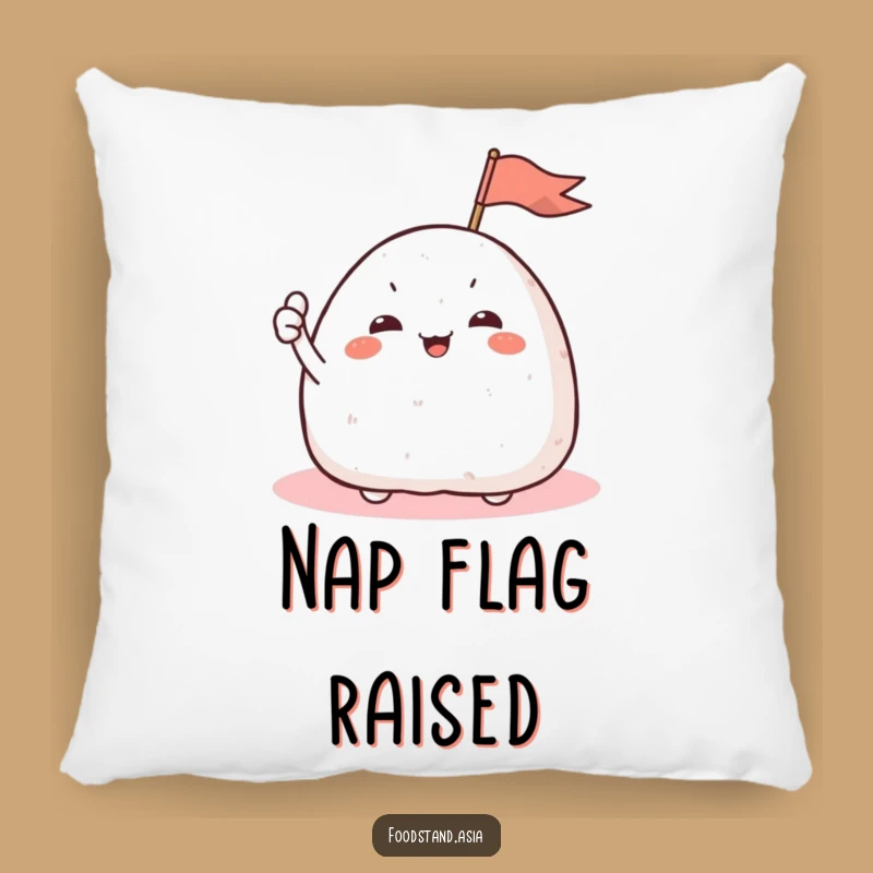 Cozy Funny Onigiri Flag Pillow: Soft Comfort and Hilarious Rice Ball Gift!