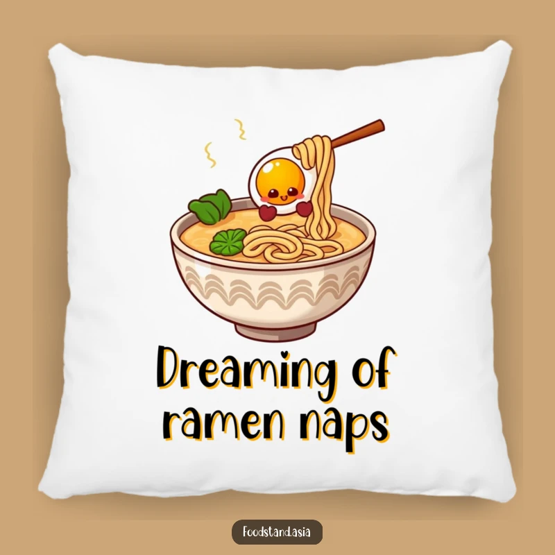 Funny Ramen Pillow: Giggling Noodles Egg Cushion Gift for Cozy Comfort