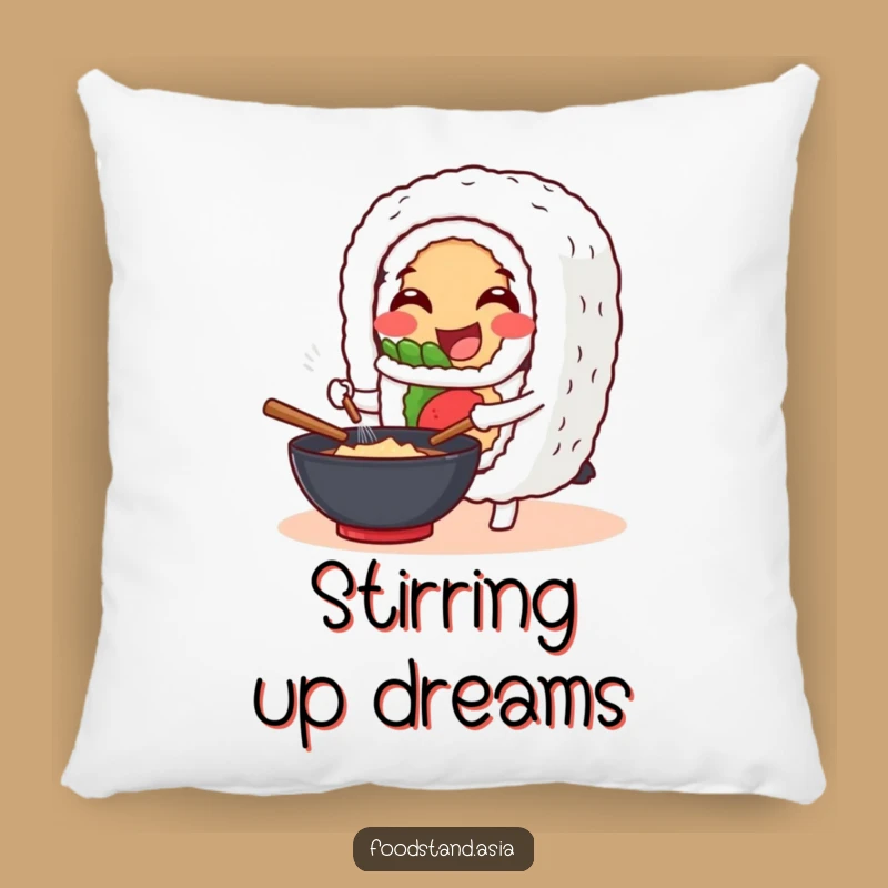 Funny Sushi Roll Wok Pillow: Cozy Comfort with a Culinary Charm
