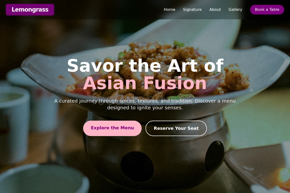Lemongrass Asian Fusion Food