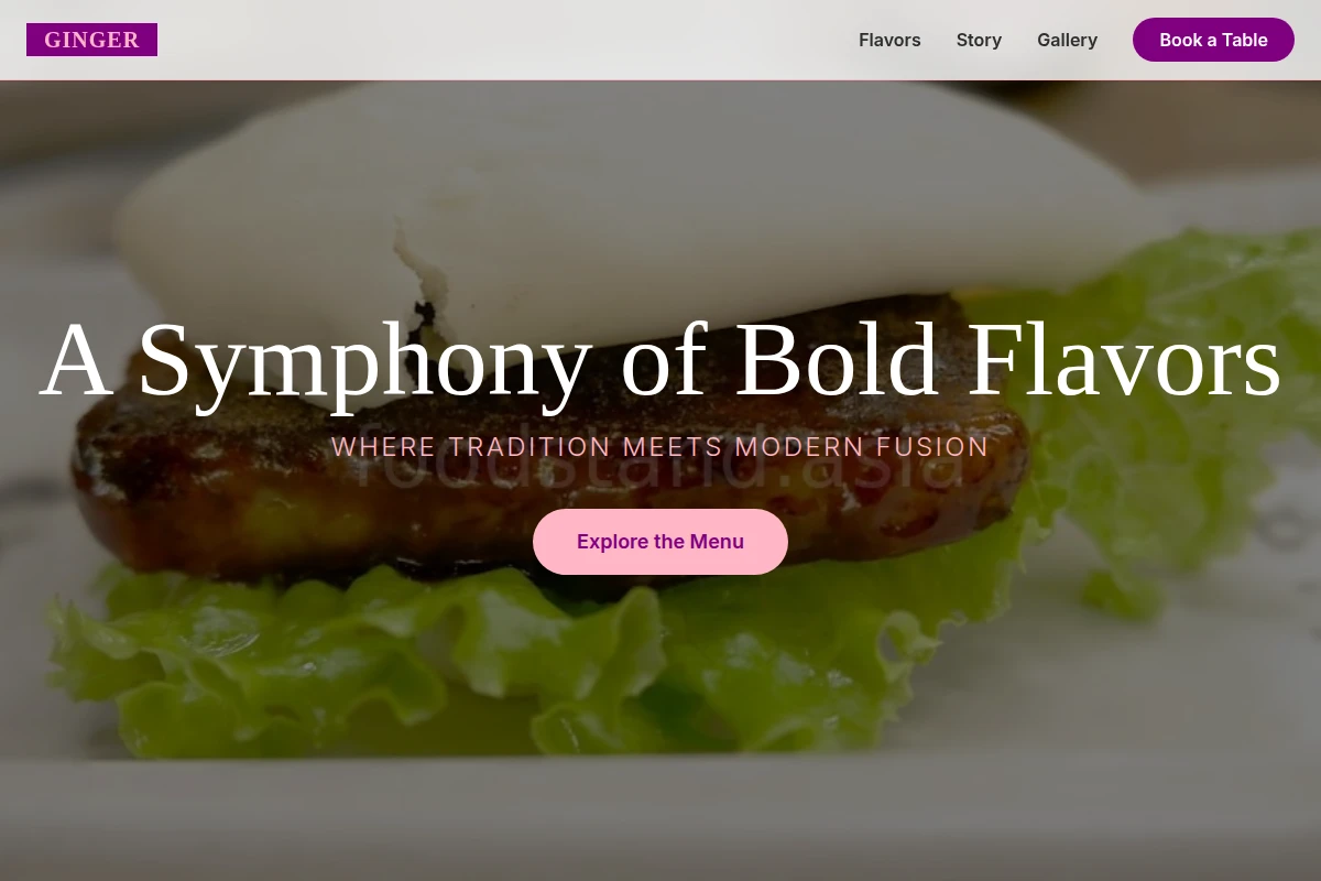 Ginger Asian Fusion Food
