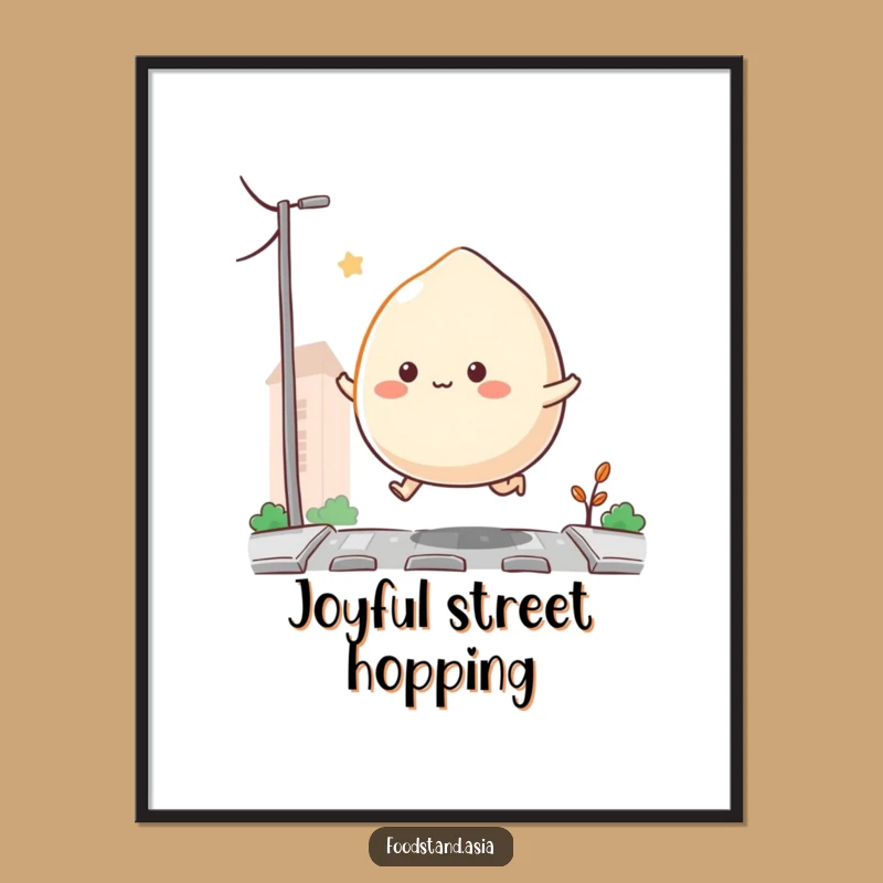 Funny Bouncing Mochi Digital Art: Instant Hopping Cheer for Walls, Perfect Gift!