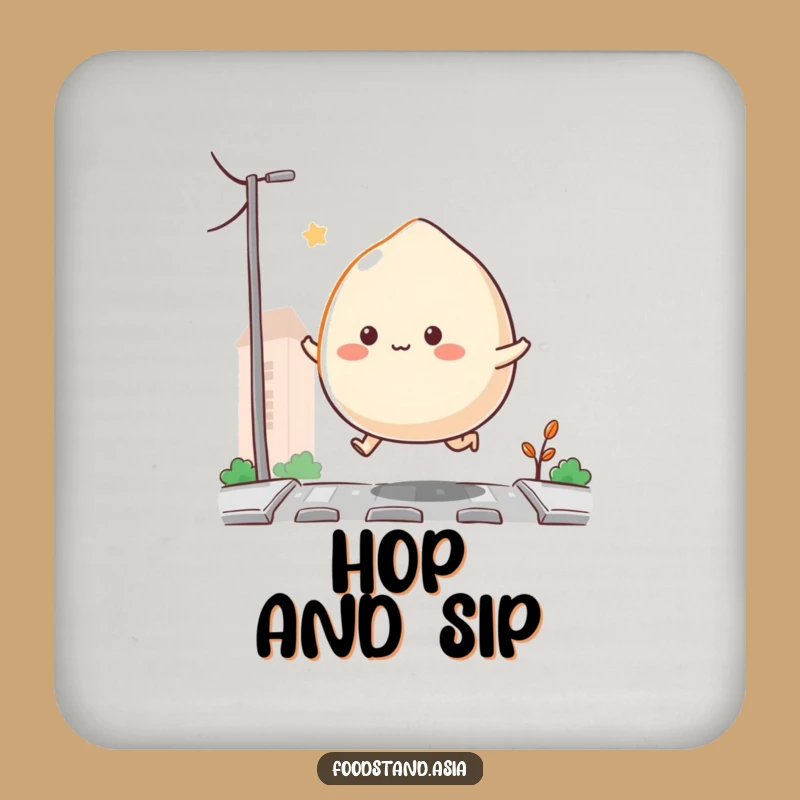 Funny Bouncing Mochi Coaster: Protect Surfaces with Hopping Charm, Perfect Gift!