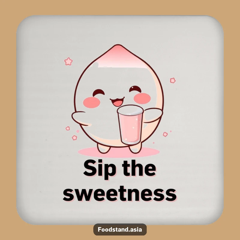 Funny Mochi Drink Coasters: Boba Bounce for Humorous Gift Protection