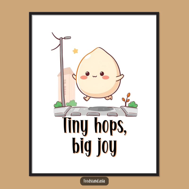 Funny Bouncing Mochi Poster: Add Playful Hopping Fun to Your Walls, Perfect Gift!