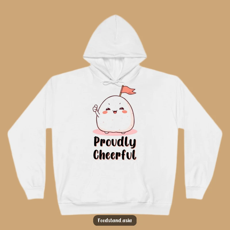 Cozy Funny Onigiri Flag Hoodie: Warm and Cheerful Rice Ball Gift!