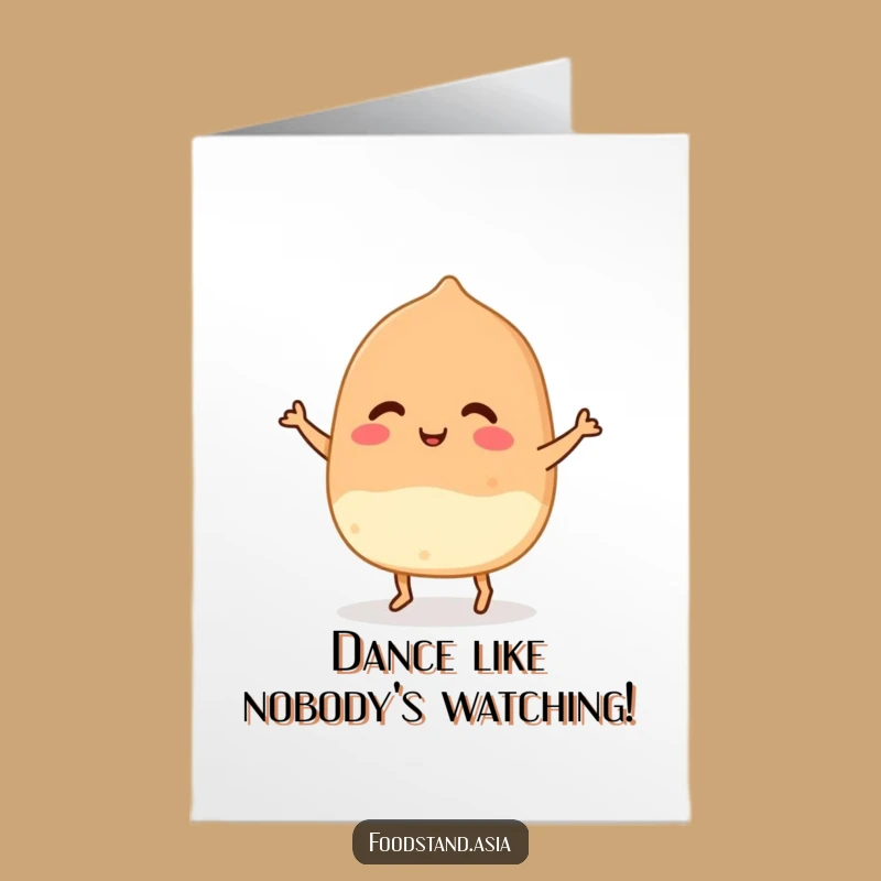 Free Printable Birthday Card: Funny Dancing Takoyaki, Hilarious Downloadable Gift for Foodies