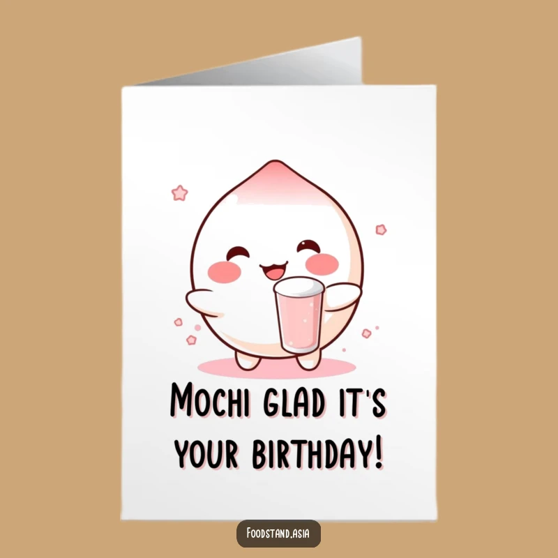 Free Printable Funny Mochi Boba Birthday Card - Rosy Cheeks Downloadable Gift