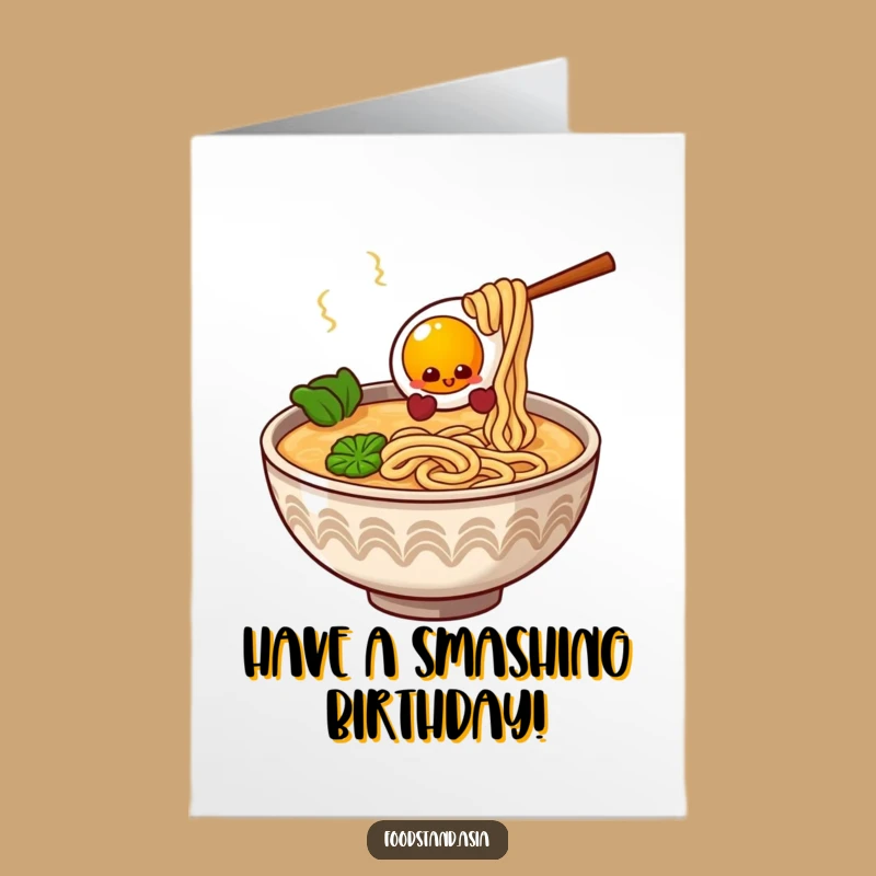 Free Printable Ramen Birthday Card: Funny Downloadable Gift for Noodle Lovers