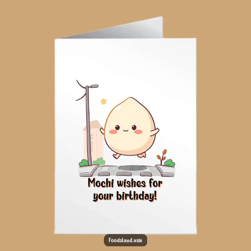 Free Printable Birthday Mochi Card: Funny Downloadable Gift for a Hopping Celebration