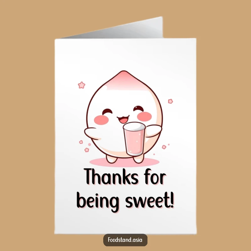 Free Printable Mochi Thank You Card - Boba Cheers Downloadable Gift