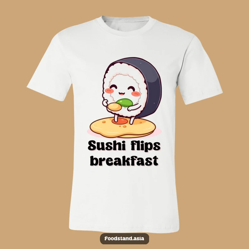 Funny Sushi Pancake T-Shirt: Chef Roll Design - Awesome Funny Gift Tee