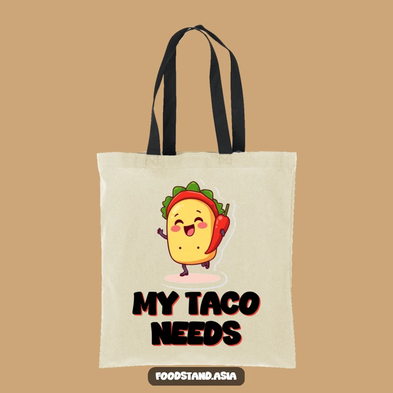 Funny Taco Dancing Tote Bag: Fiesta Carryall - Your Funny Gift Bag